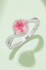 1 Carat Moissanite Contrast 925 Sterling Silver Ring-Teresa's Fashionista LLC