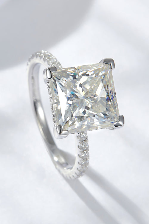 5.52 Carat Moissanite Side Stone Ring-Teresa's Fashionista LLC