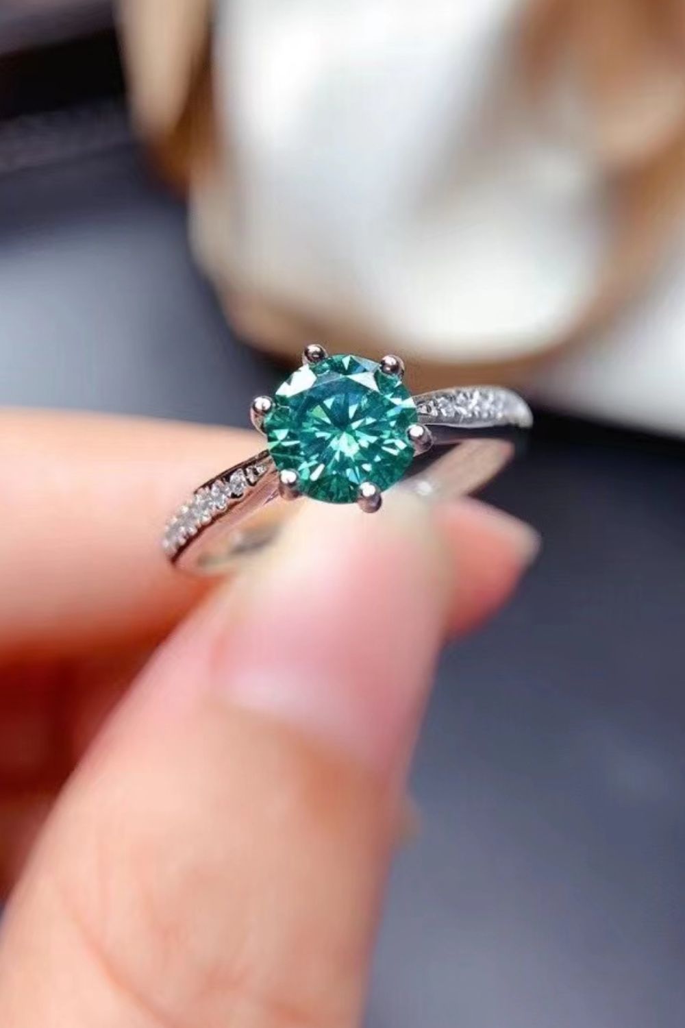 All For You 2 Carat Moissanite 925 Sterling Silver Ring-Teresa's Fashionista LLC