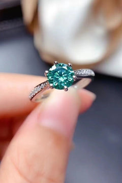All For You 2 Carat Moissanite 925 Sterling Silver Ring-Teresa's Fashionista LLC