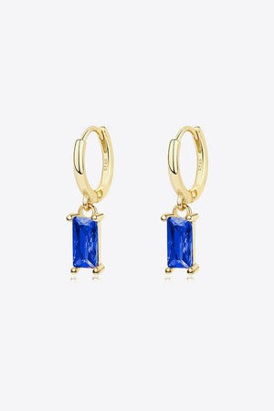 Retro 925 Sterling Silver Cubic Zirconia Drop Earrings-Teresa's Fashionista LLC