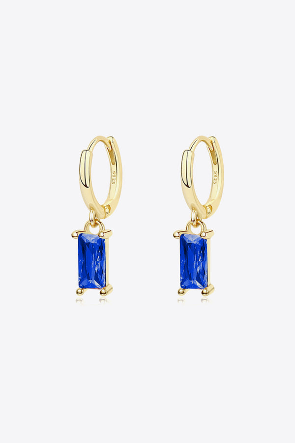 Retro 925 Sterling Silver Cubic Zirconia Drop Earrings-Teresa's Fashionista LLC