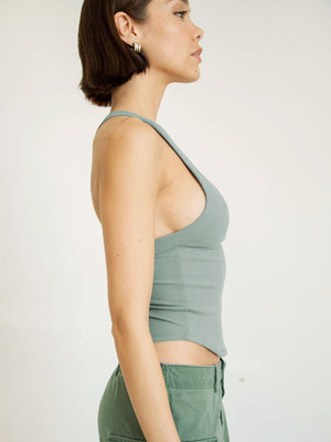 Halter Neck Ribbed Cropped Top-Teresa's Fashionista LLC