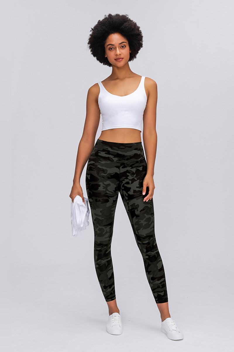 Wide Seamless Band Waist Sports Leggings-Teresa&#39;s Fashionista LLC