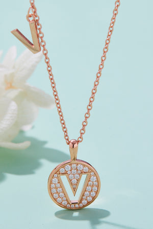 Moissanite U to Z Pendant Necklace-Teresa's Fashionista LLC