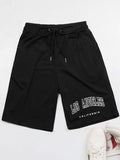 LOS ANGELES CALIFORNIA Graphic Drawstring Shorts-Teresa's Fashionista LLC
