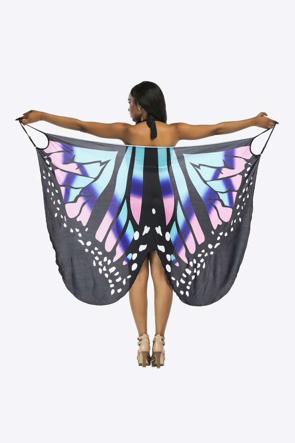 Butterfly Spaghetti Strap Cover Up-Teresa's Fashionista LLC