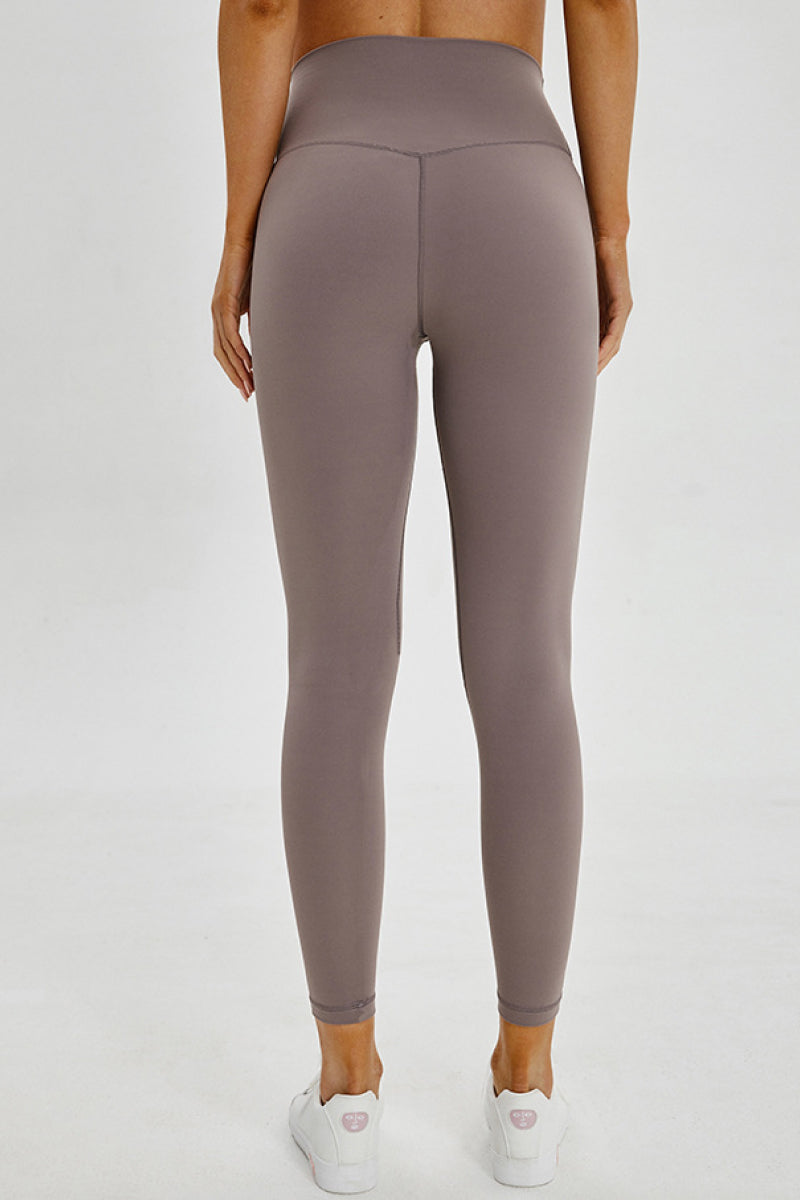 Wide Seamless Band Waist Sports Leggings-Teresa&#39;s Fashionista LLC