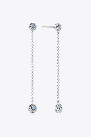 Moissanite Chain Earrings-Teresa's Fashionista LLC
