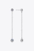 Moissanite Chain Earrings-Teresa's Fashionista LLC
