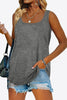 Curved Hem Square Neck Tank-Teresa's Fashionista LLC