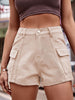 High Waist Denim Shorts with Pockets-Teresa's Fashionista LLC