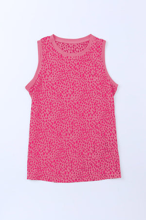 Printed Round Neck Tank-Teresa's Fashionista LLC