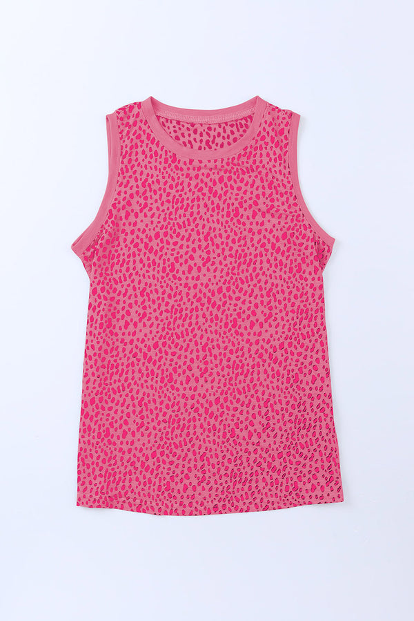 Printed Round Neck Tank-Teresa's Fashionista LLC