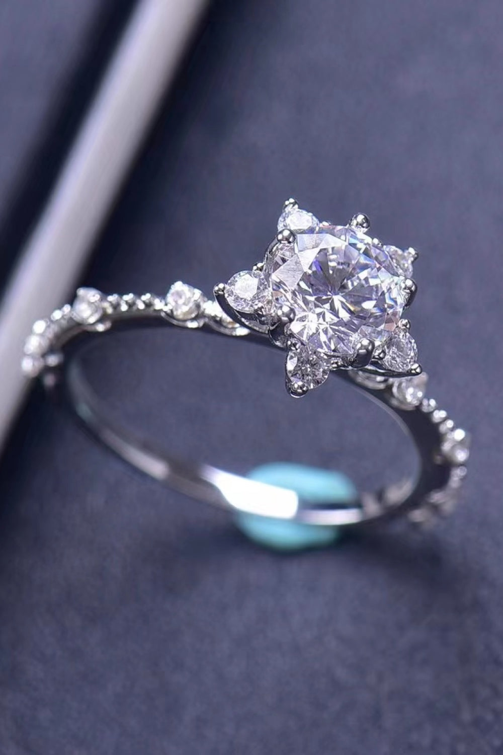 1 Carat Moissanite 6-Prong Ring-Teresa's Fashionista LLC