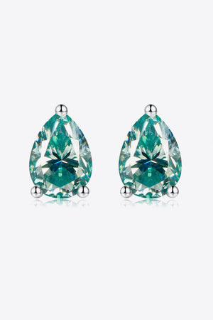2 Carat Moissanite Teardrop Earrings-Teresa's Fashionista LLC