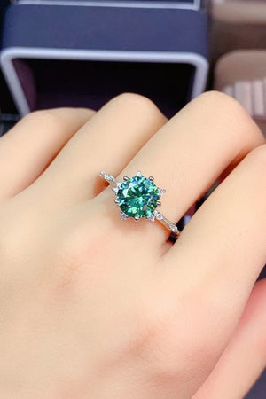 All Eyes On Me 1 Carat Moissanite Platinum-Plated Ring-Teresa's Fashionista LLC