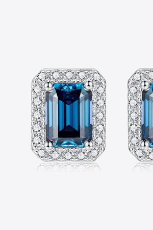 2 Carat Moissanite Stud Earrings in Indigo-Teresa's Fashionista LLC