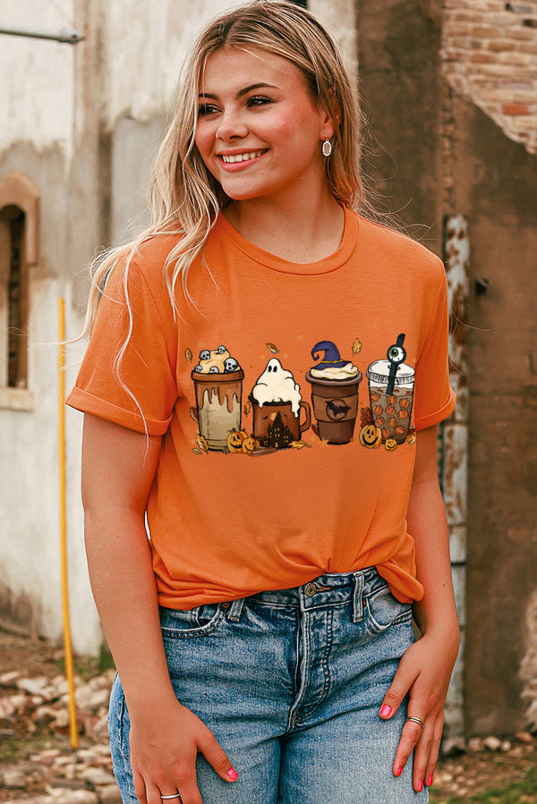Graphic Round Neck T-Shirt-Teresa's Fashionista LLC