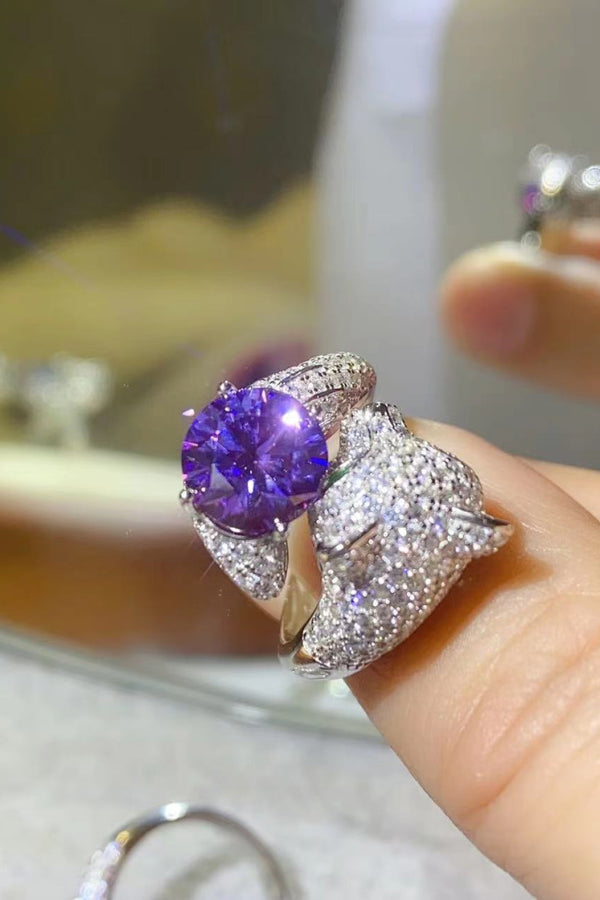 2 Carat Moissanite Adjustable Animal Bypass Ring-Teresa's Fashionista LLC