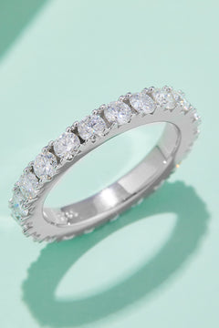 2.3 Carat Moissanite 925 Sterling Silver Eternity Ring-Teresa's Fashionista LLC