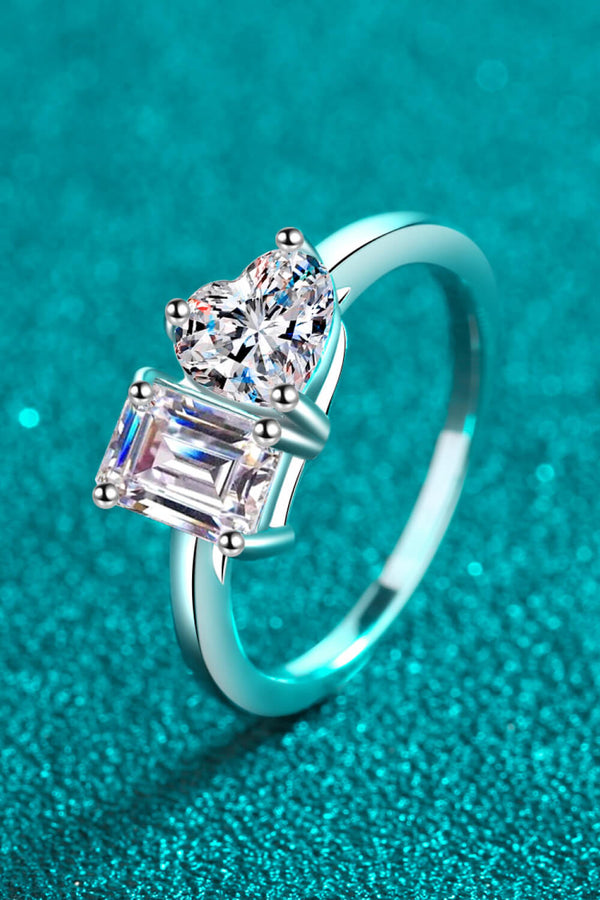 Rhodium-Plated 2 Carat Moissanite Ring-Teresa's Fashionista LLC