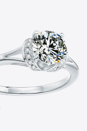 1 Carat Moissanite Split Shank Ring-Teresa's Fashionista LLC