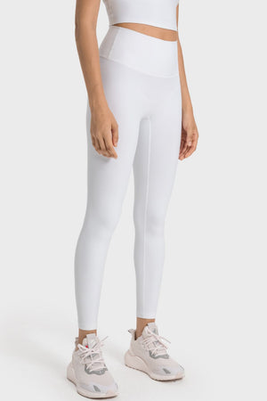 High-Rise Wide Waistband Yoga Leggings-Teresa's Fashionista LLC