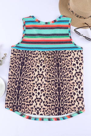 Rainbow Stripe Pocket Patch Tank-Teresa's Fashionista LLC