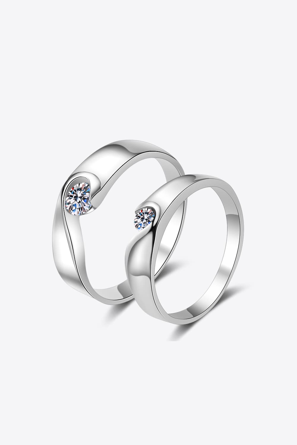 Moissanite Rhodium-Plated Ring-Teresa&#39;s Fashionista LLC