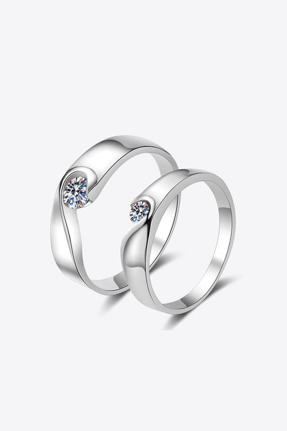 Moissanite Rhodium-Plated Ring-Teresa&#39;s Fashionista LLC