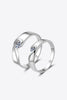 Moissanite Rhodium-Plated Ring-Teresa's Fashionista LLC