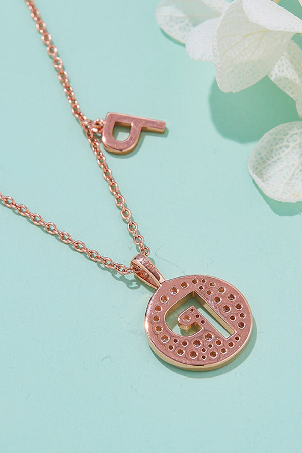 Moissanite K to T Pendant Necklace-Teresa's Fashionista LLC