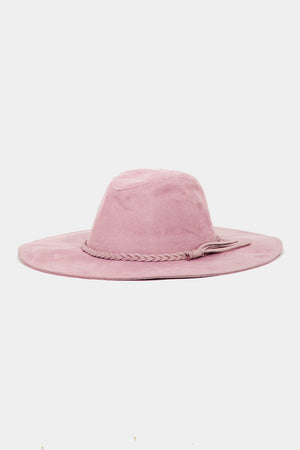 Fame Braided Faux Suede Hat-Teresa's Fashionista LLC