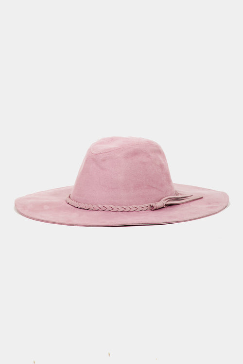 Fame Braided Faux Suede Hat-Teresa's Fashionista LLC