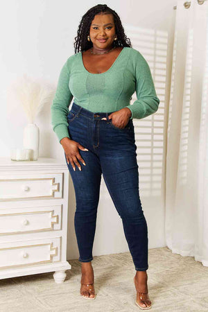 Basic Bae Scoop Neck Long Sleeve Top-Teresa's Fashionista LLC