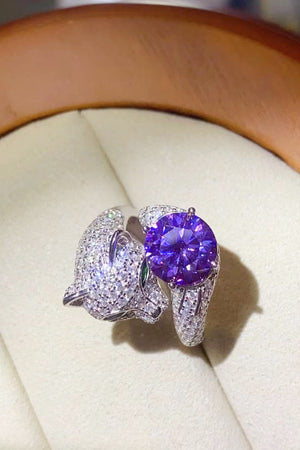 2 Carat Moissanite Adjustable Animal Bypass Ring-Teresa's Fashionista LLC