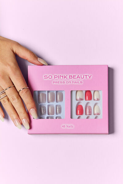 SO PINK BEAUTY Press On Nails 2 Packs-Teresa&#39;s Fashionista LLC