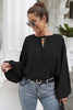Tie Neck Balloon Sleeve Blouse-Teresa's Fashionista LLC