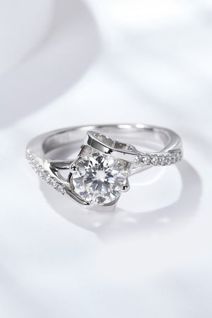Limitless Love Platinum-Plated Moissanite Ring-Teresa's Fashionista LLC