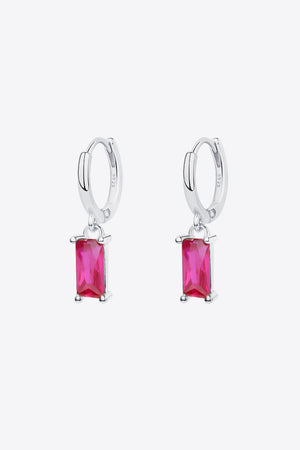 Retro 925 Sterling Silver Cubic Zirconia Drop Earrings-Teresa's Fashionista LLC