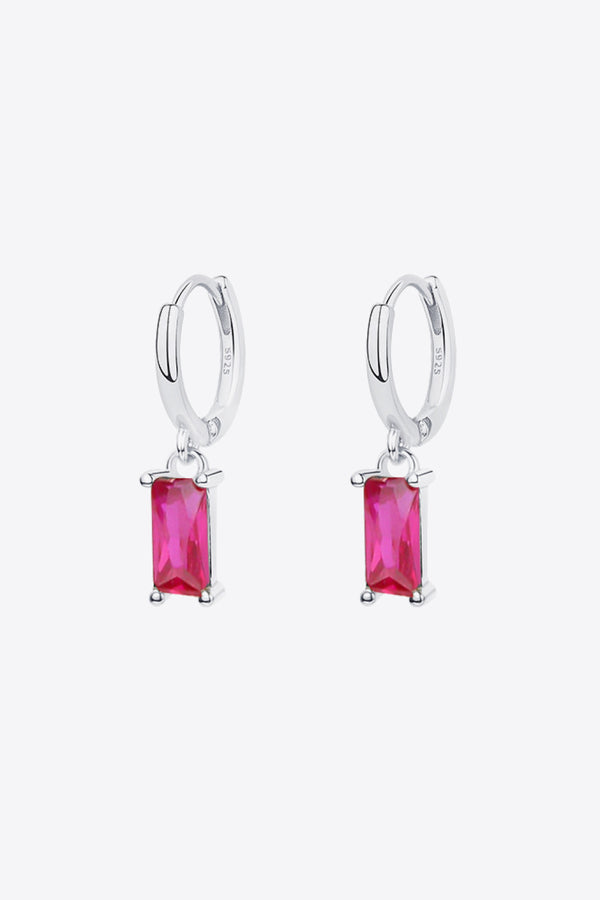 Retro 925 Sterling Silver Cubic Zirconia Drop Earrings-Teresa's Fashionista LLC