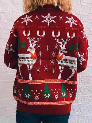 Turtleneck Drop Shoulder Long Sleeve Sweater-Teresa's Fashionista LLC