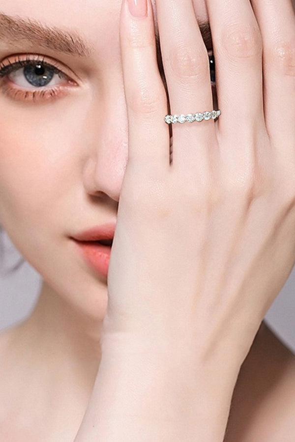 Can't Stop Your Shine Moissanite Platinum-Plated Ring-Teresa's Fashionista LLC
