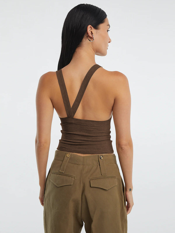 Halter Neck Ribbed Cropped Top-Teresa's Fashionista LLC