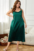 Plus Size Tie-Shoulder Midi Night Dress-Teresa's Fashionista LLC