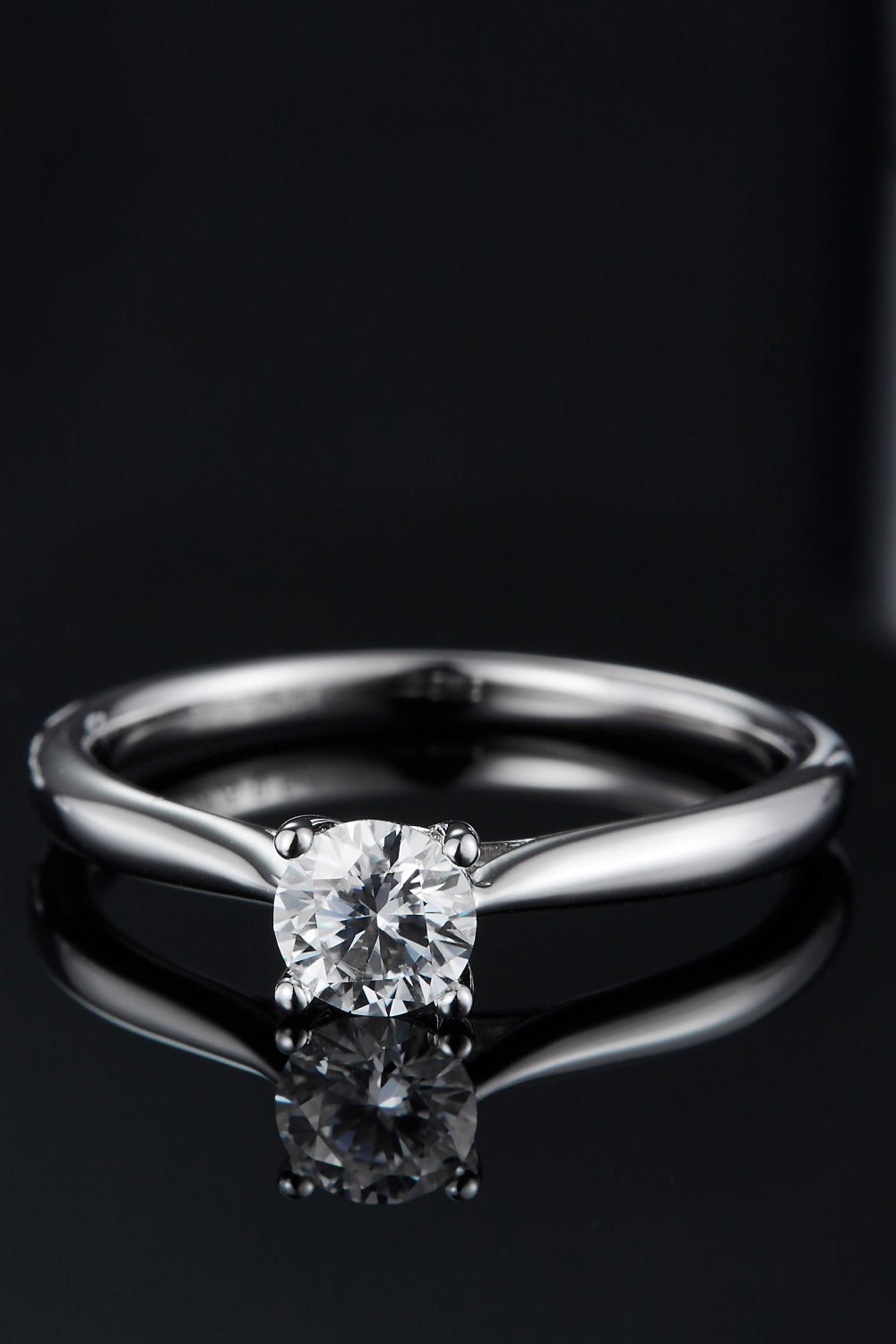 Moissanite 925 Sterling Silver Solitaire Ring-Teresa's Fashionista LLC