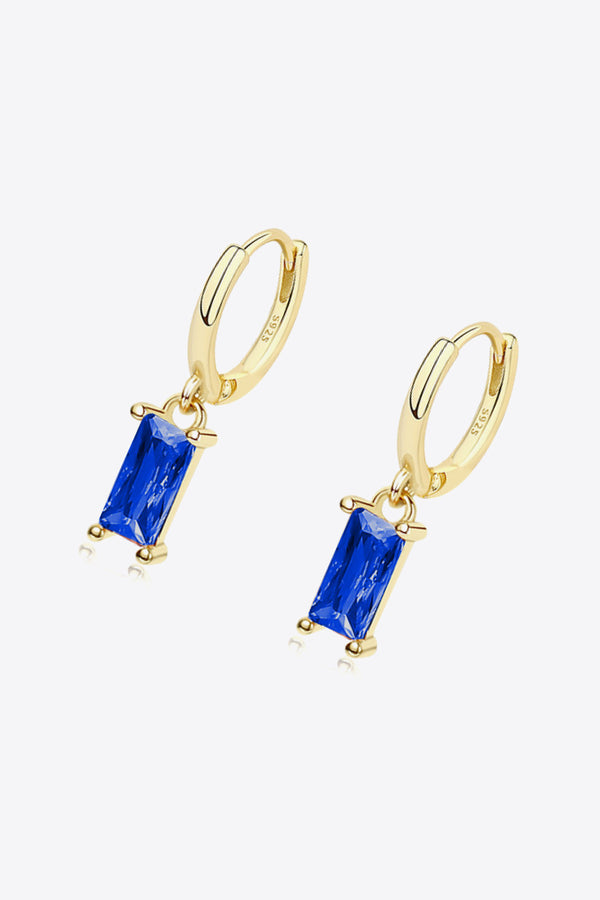 Retro 925 Sterling Silver Cubic Zirconia Drop Earrings-Teresa's Fashionista LLC