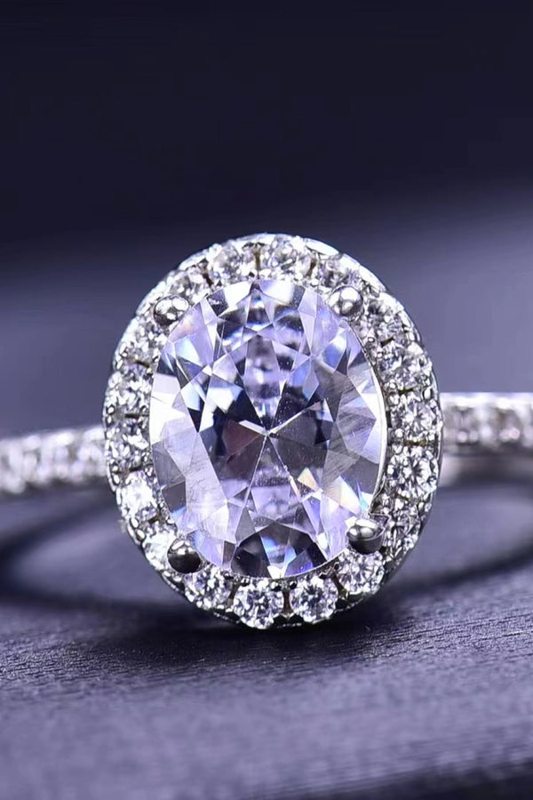 2 Carat Moissanite Platinum-Plated Ring-Teresa's Fashionista LLC