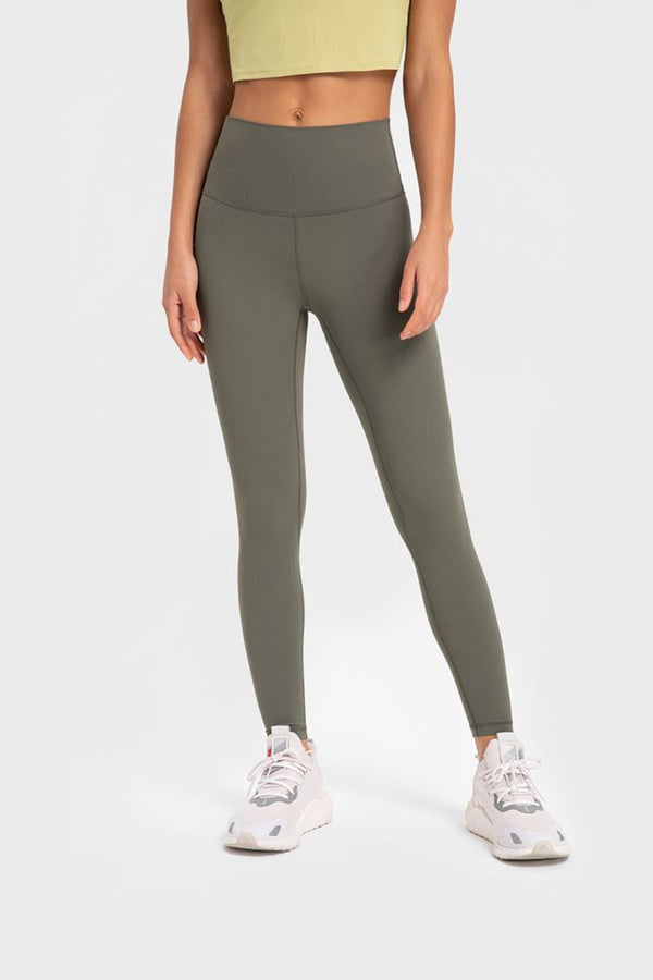 Highly Stretchy Wide Waistband Yoga Leggings-Teresa's Fashionista LLC